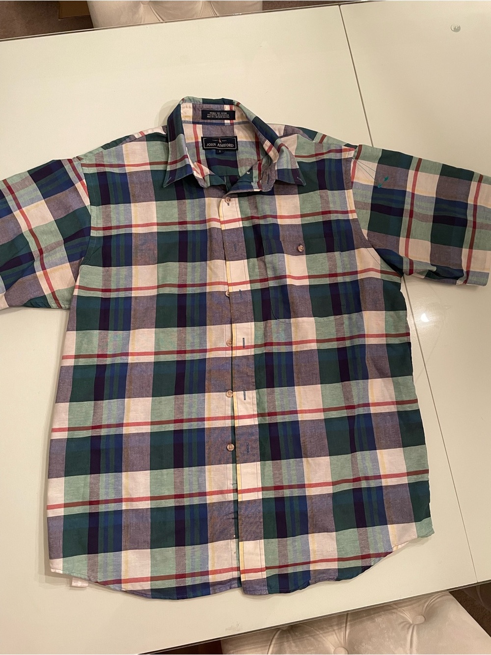 John Ashford Multicolor Plaid Button-Up Shirt
